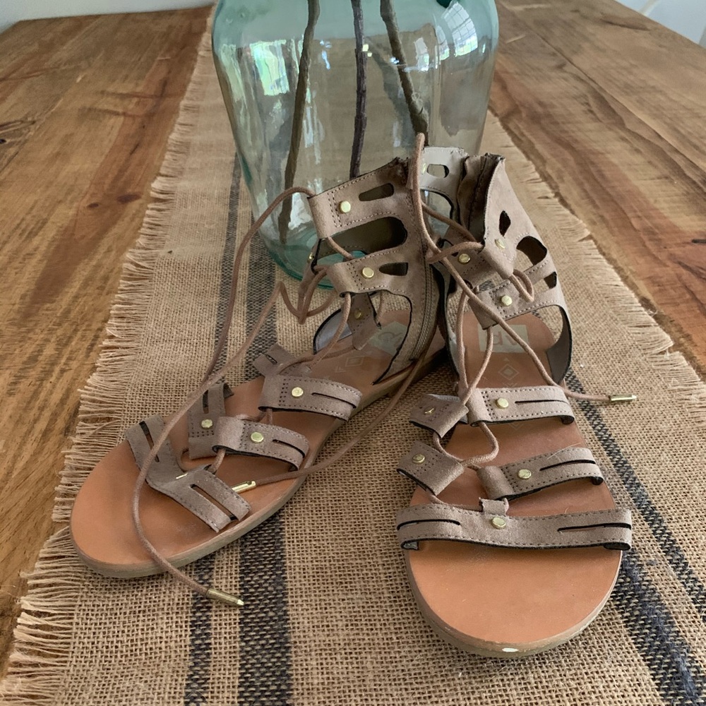 Ankle tie sandals